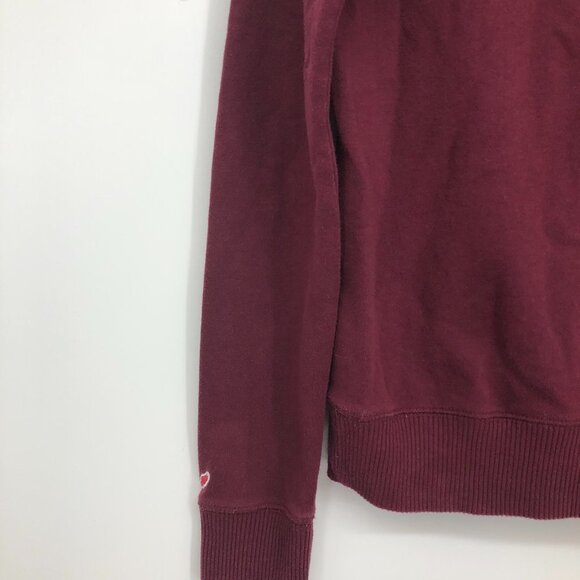 Harvard League Burgundy Women's Academy Applique Hooded Sweatshirt S - Picture 7 of 15